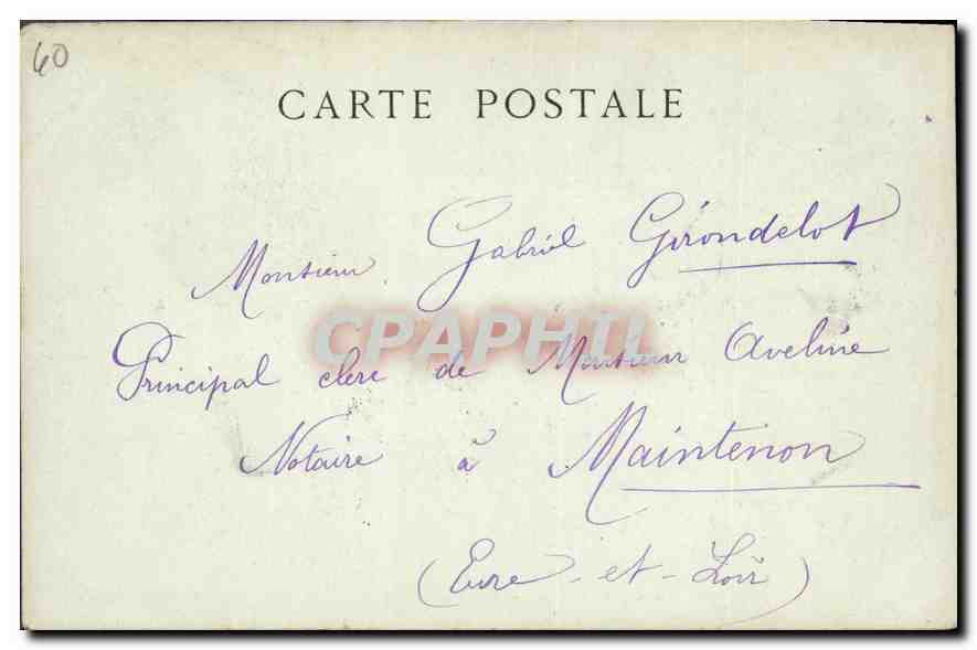 CPA Chateau de Compiegne Le Salon du Conseil  — Rückseite