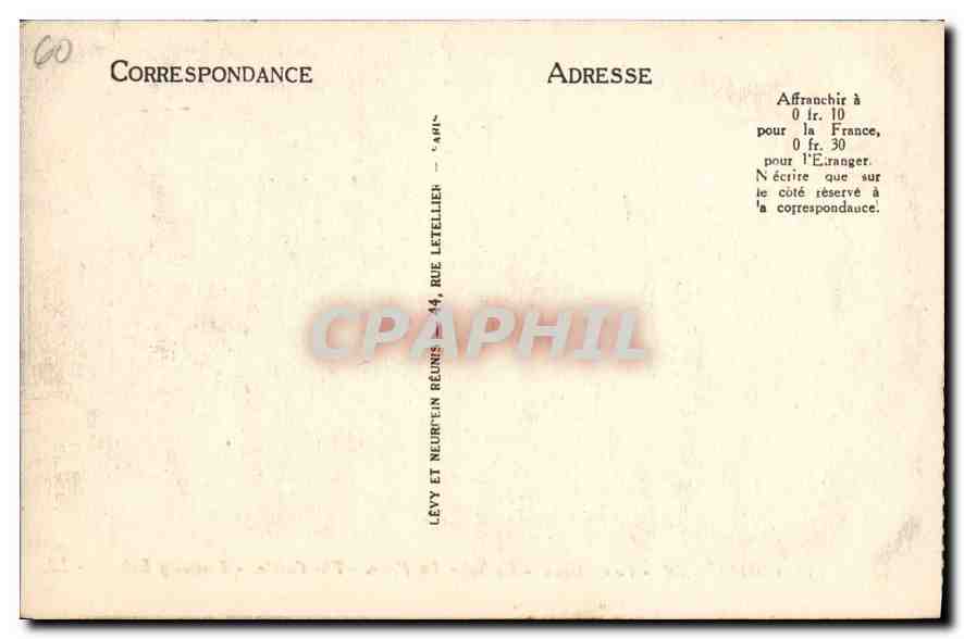 CPA Compiegne Le Chateau La Salle des Fetes  — Rückseite