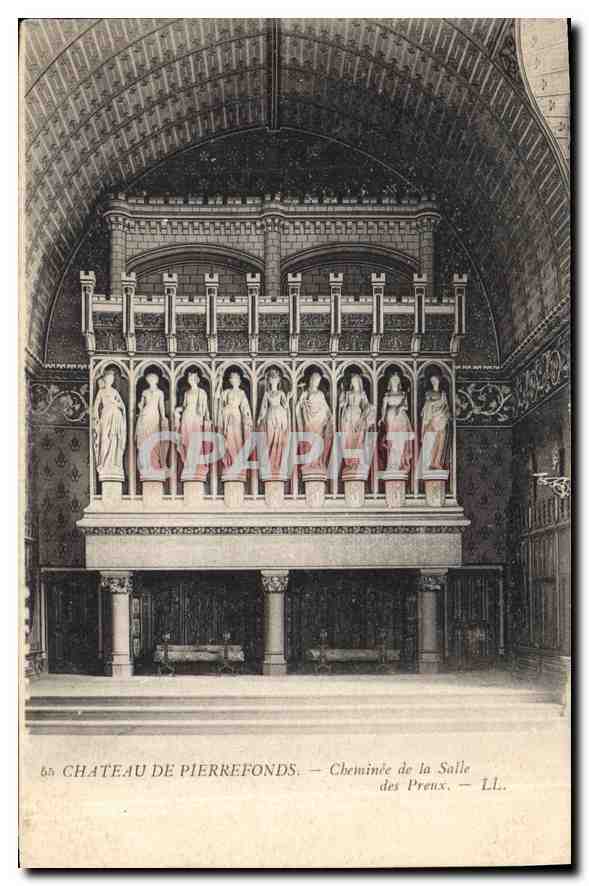 Pierrefonds Castle — Fireplace of the Hall of the Knights — LL.