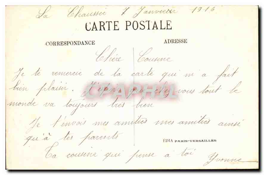 CPA Chantilly Le Chateau  — Verso