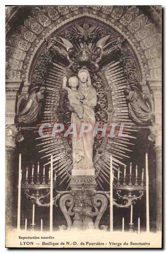 LYON — Basilique de N.-D. de Fourvière - Vierge du Sanctuaire