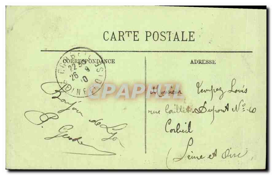 CPA Lyon La Fontaine Barholdi  — Verso