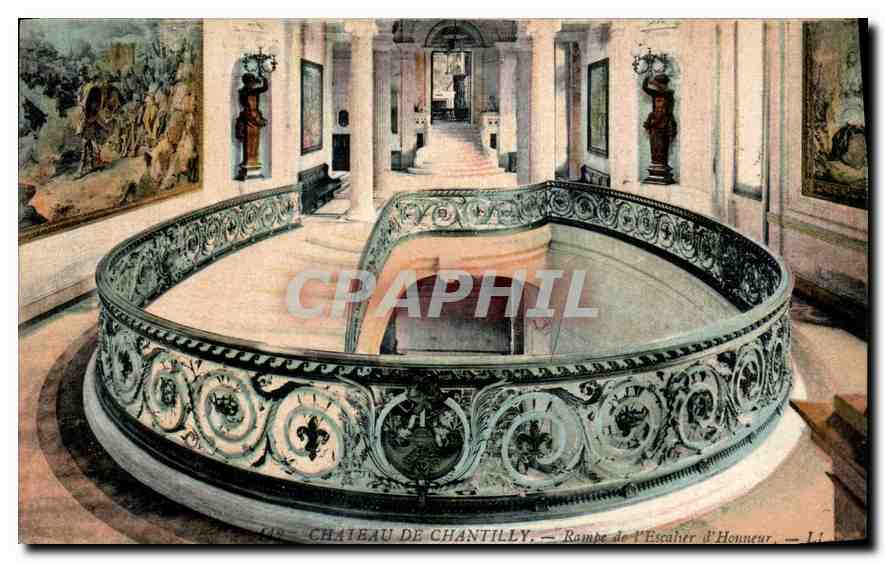 CPA Chateau de Chantilly Rampe de l'Escalier d'Honneur 