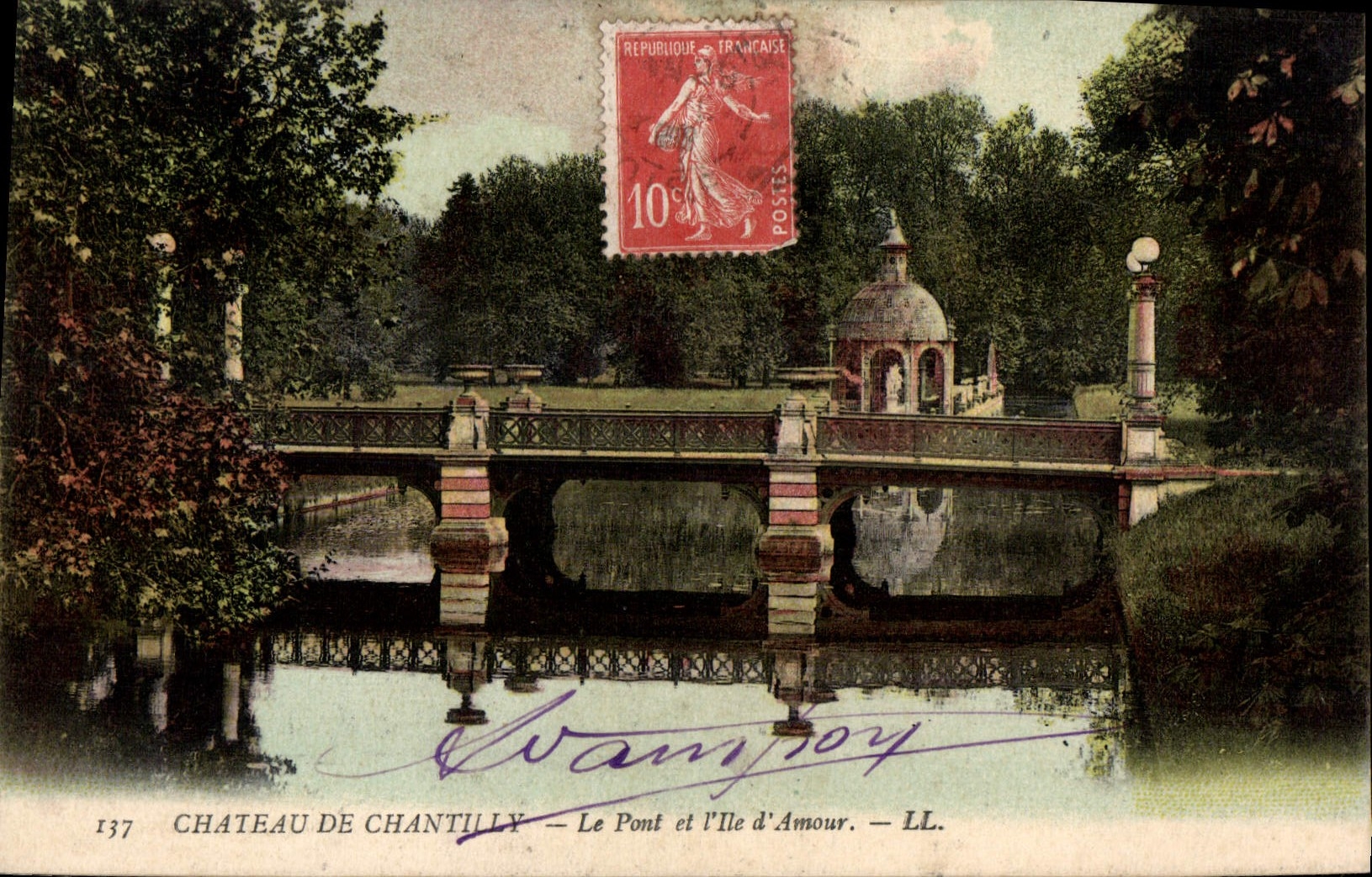 Château de Chantilly — Le Pont et l'Île d'Amour — LL. — n°137