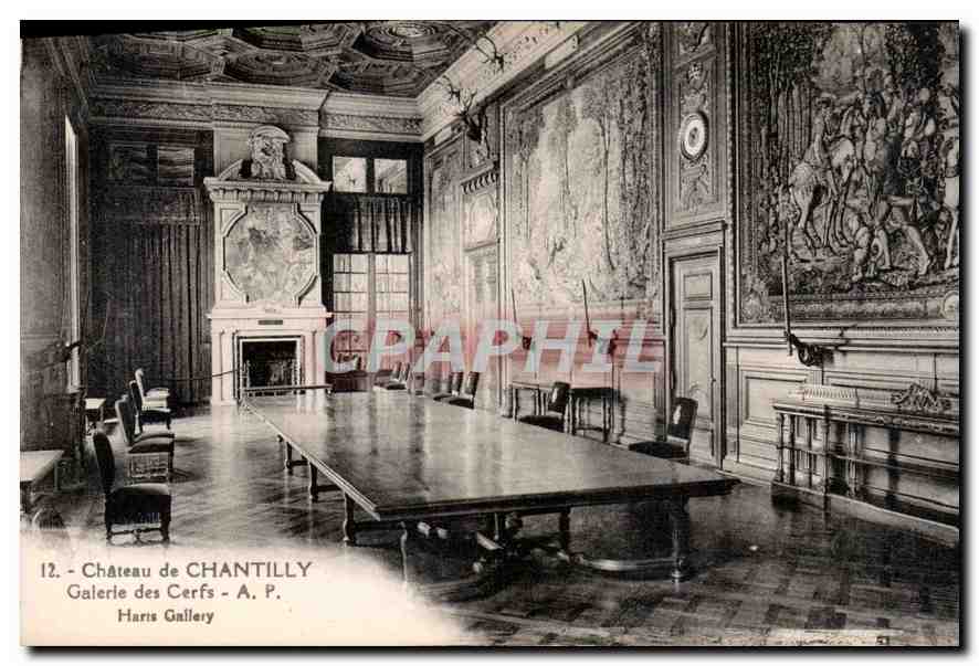 Château de Chantilly — Galerie des Cerfs — Éditeur E. Papeghin, Tours