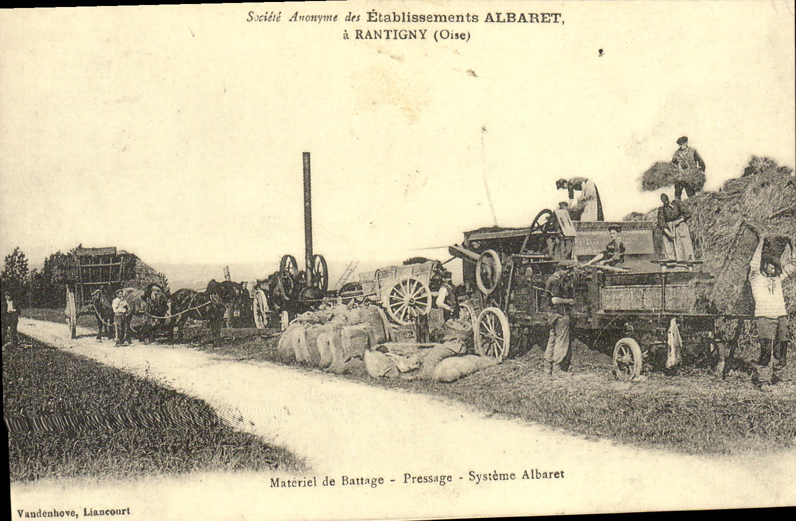 Matériel de battage-pressage - Système Albaret — Société Anonyme des Établissements ALBARET, à RANTIGNY (Oise)