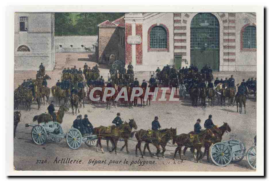 Artillerie. Départ pour le polygone — L.V.&C. — n° 3728