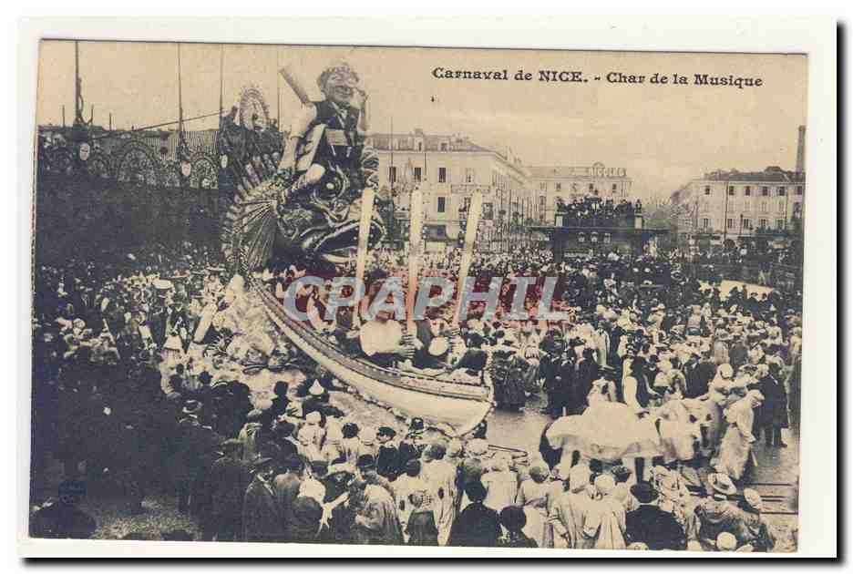 Carnaval de NICE Char de la musique geant pittoresque carnaval festival animation TOP CPA