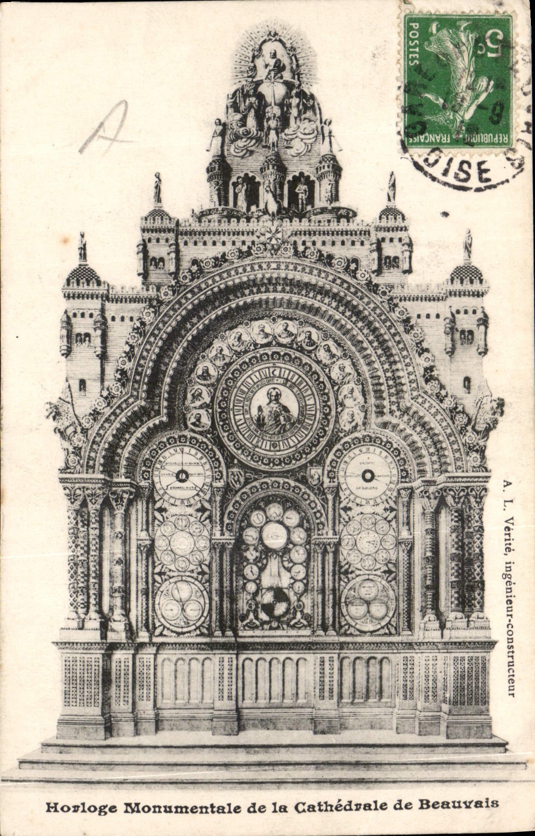 CPA Horloge Monumentale de la Cathedrale de Beauvais 