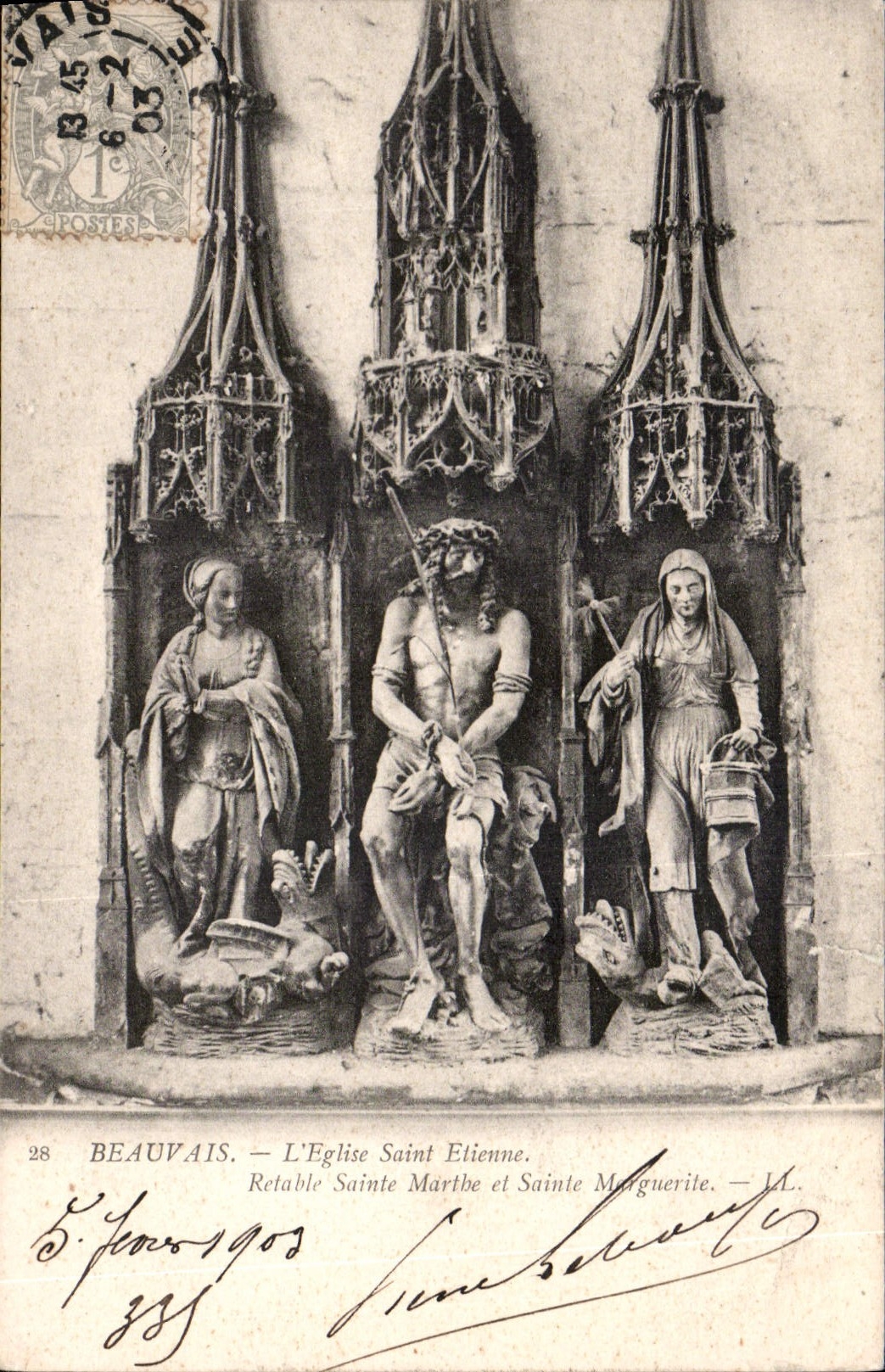 Beauvais — Die Kirche Saint-Etienne. Retabel der Heiligen Martbe und Marguerite — J.L.