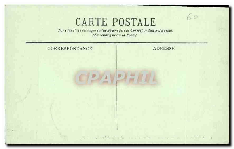 CPA Chantilly Le Chateau L'Entree et le Pont Levis  — Rückseite