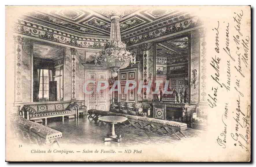 CPA Chateau de Compiegne Salon de Famille 