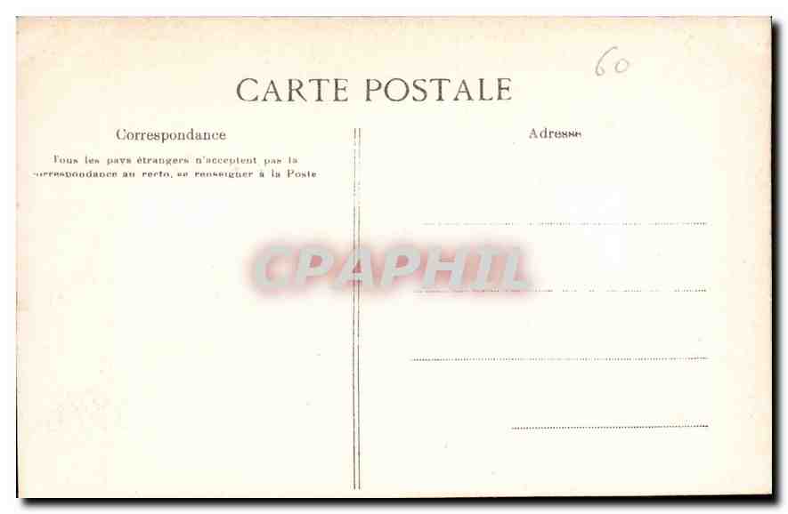 CPA Chateau de Chantilly La Grille d'Honneur  — Verso