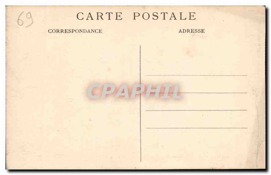 CPA Lyon Place Bellecour et Coteau de Fourviere  — Verso