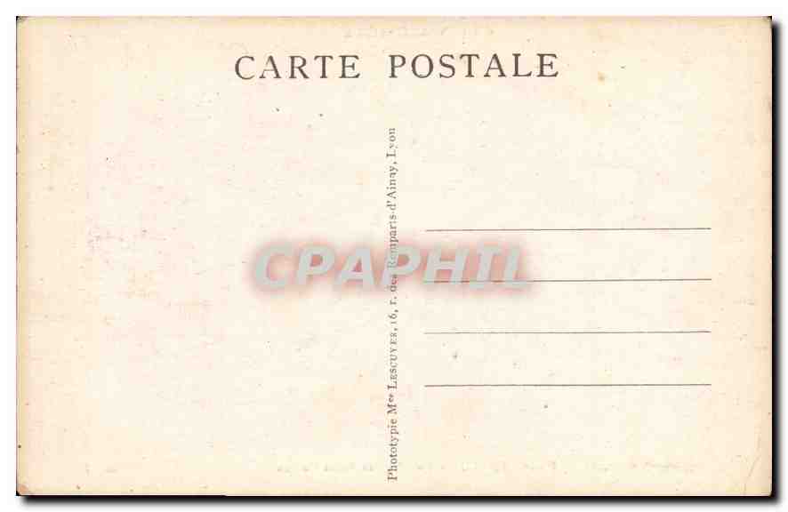 CPA Lyon Artistique Place Edgard Quinet et l'eglise Saint Pothin  — Verso