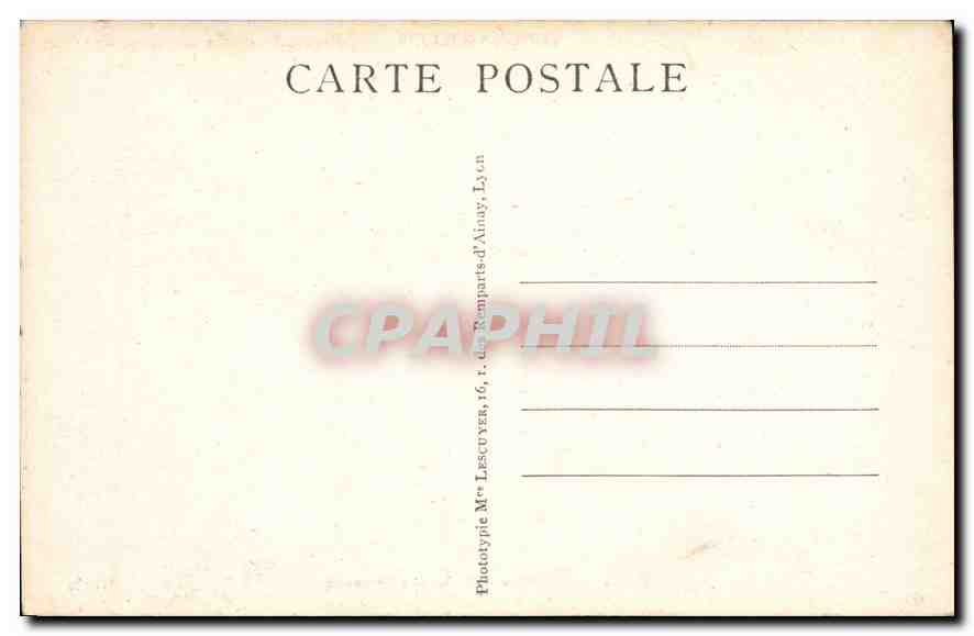 CPA Lyon Artistique Palais Saint Pierre Place des Terreaux  — Rückseite