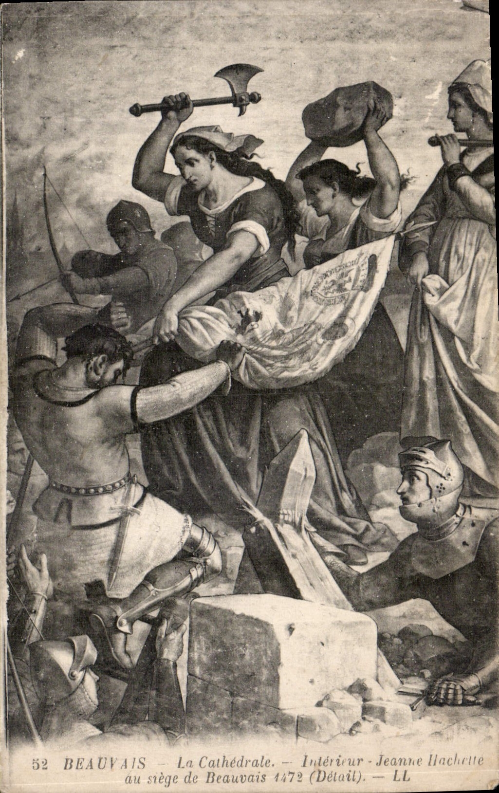 Beauvais — Die Kathedrale während des Belagers von Beauvais 1472 (Detail) — Jeanne Hachette — LL