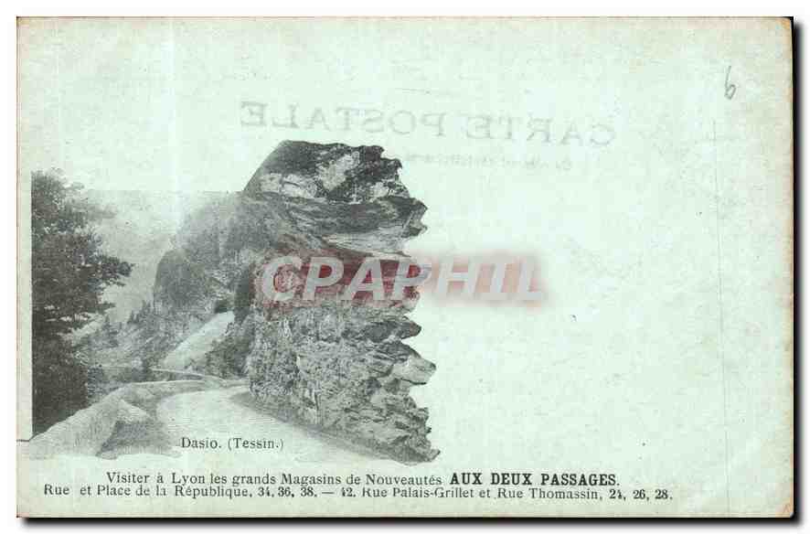 Dasio (Tessin) — Vue de rochers — Carte postale