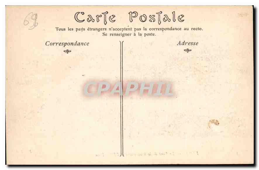 CPA Lyon Le Pont de la Guillotiere et l'Hotel Dieu  — Verso