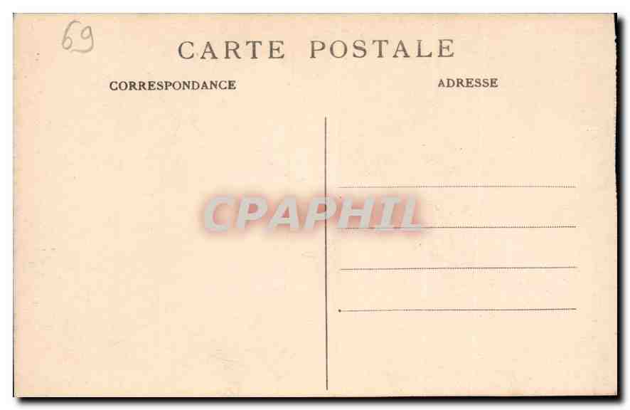 CPA Lyon Place Bellecour Statue de Louis XIV  — Verso
