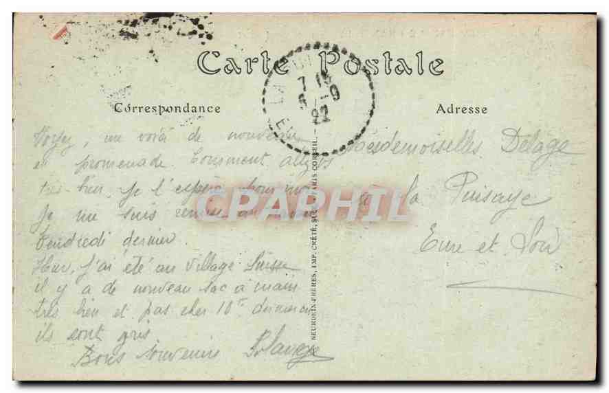 Château de Chantilly — Côté nord-ouest — Éditeur ND (N.D.) — Rückseite