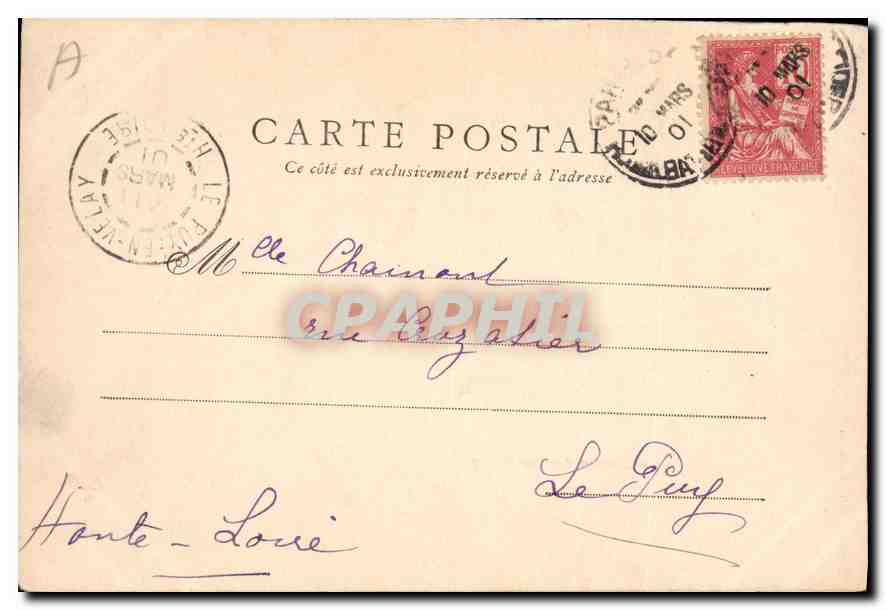 CPA Chateau de Chantilly  — Rückseite