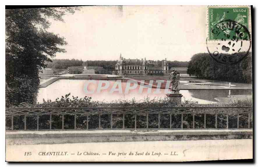 CPA Chantilly Le Chateau Vue prise du Saut du Loup 