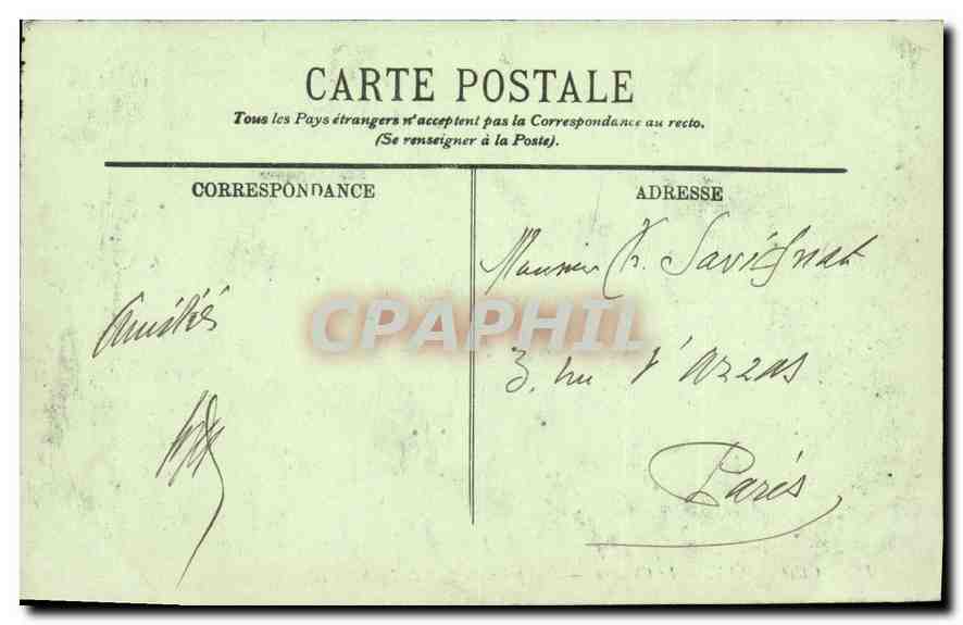CPA Chantilly Le Chateau Vue prise du Saut du Loup  — Verso