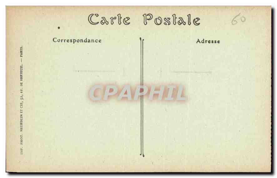 CPA Parc du Palais de Compiegne L'Avenue des Beaux Monts  — Rückseite