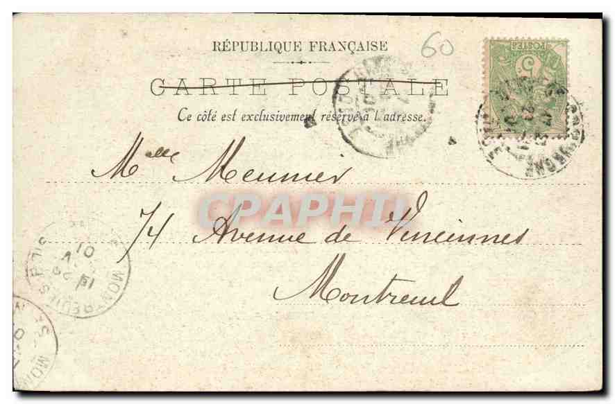 CPA Chateau de Compiegne La Salle des Gardes  — Rückseite