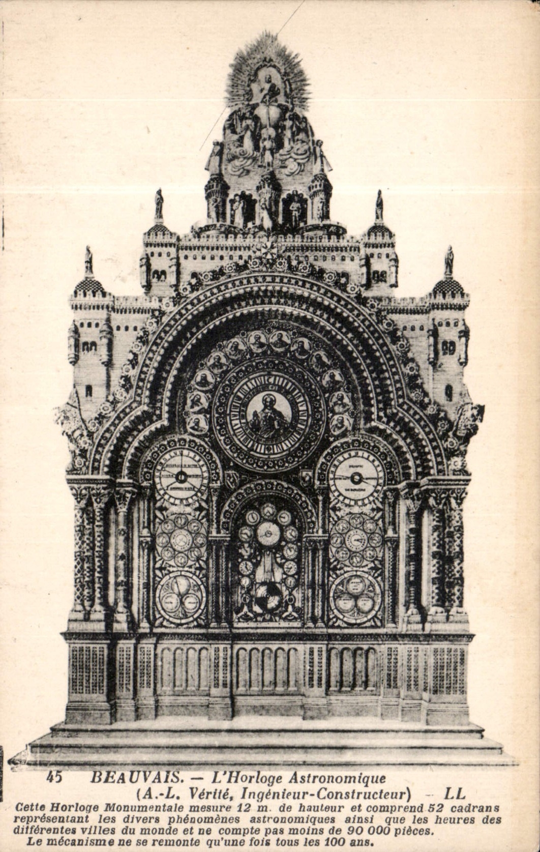 Beauvais — L'Horloge Astronomique — (A.-L. Vérité, Ingénieur-Constructeur) — LL