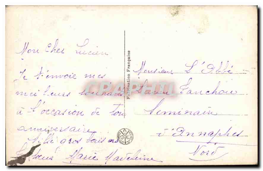 CPA Femme — Rückseite