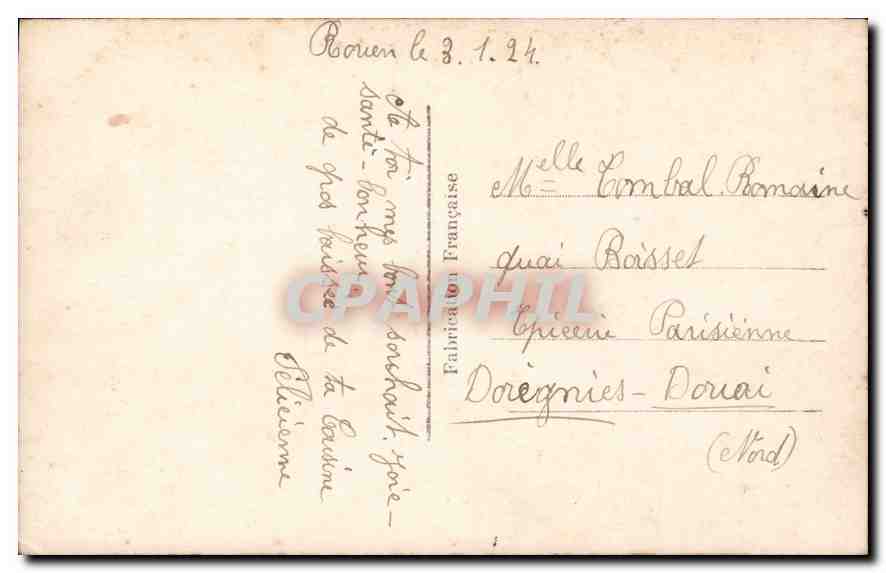 CPA Heureuse Annee Femme — Verso
