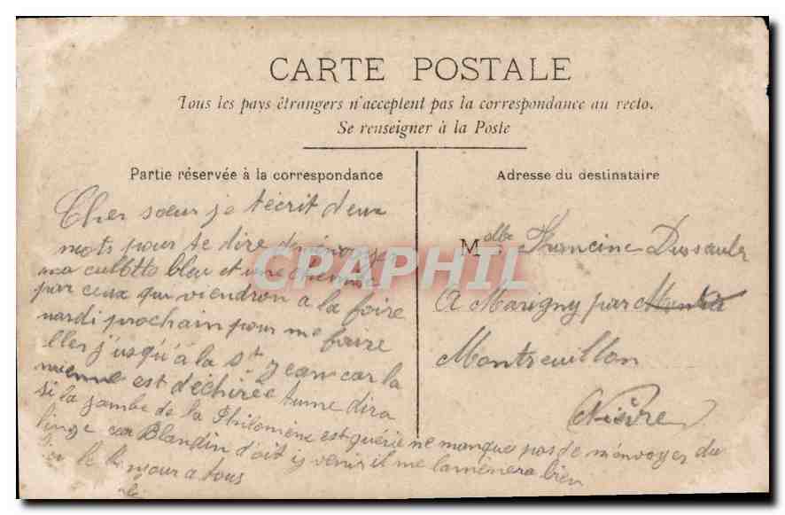 CPA Votre arrivee sera pour moi un rayon de soliel Homme — Rückseite