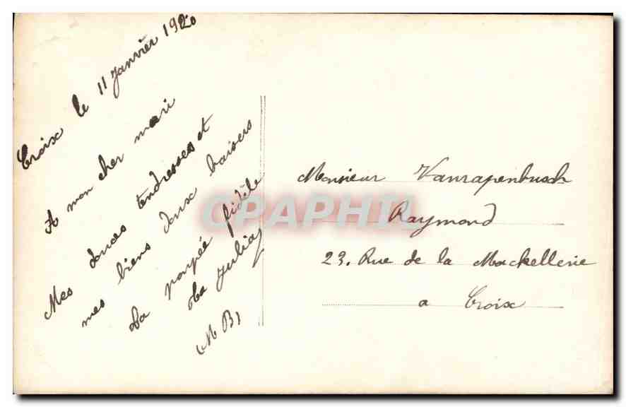 CPA Femme — Rückseite