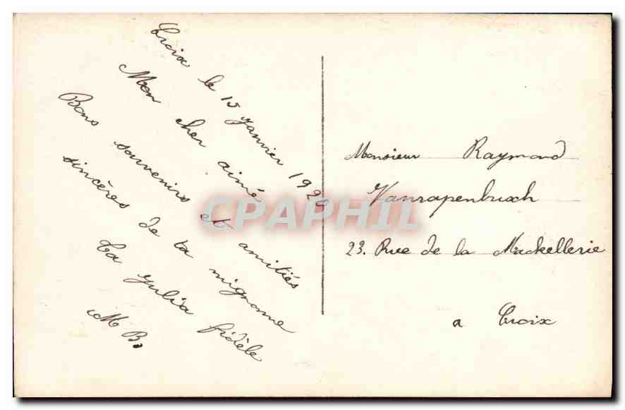 CPA Femme — Rückseite