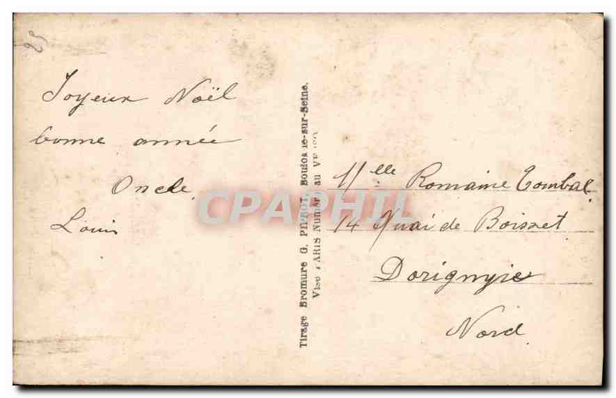 CPA Meilleurs Souhaits Christmas Femme — Verso