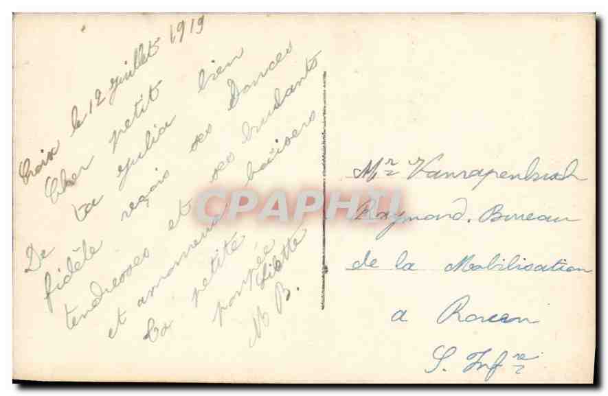 CPA Femme — Rückseite