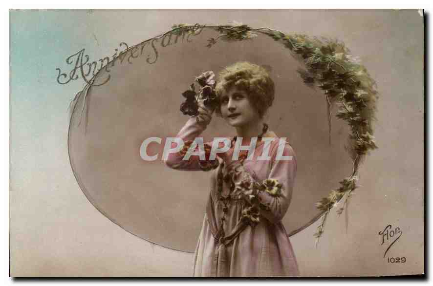 CPA Anniversaire Femme