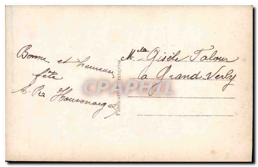 CPA Femme — Verso