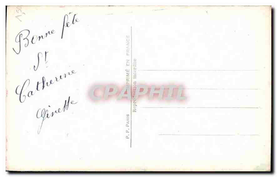 CPA Femme — Rückseite