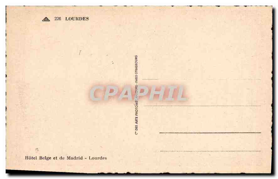 CPA Souvenir de Lourdes a la Grotte j'Ai prie pour vous  — Rückseite