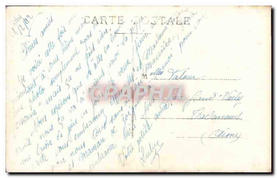 CARTE PHOTO Femme — Rückseite