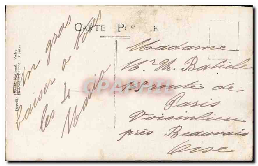 CARTE PHOTO Femme — Rückseite