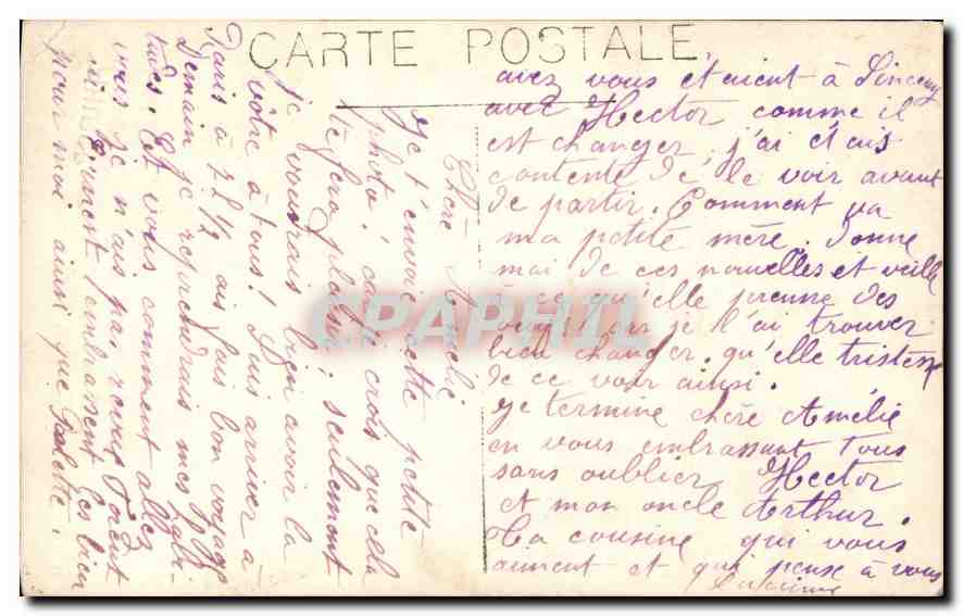 CARTE PHOTO Femme Enfants — Rückseite