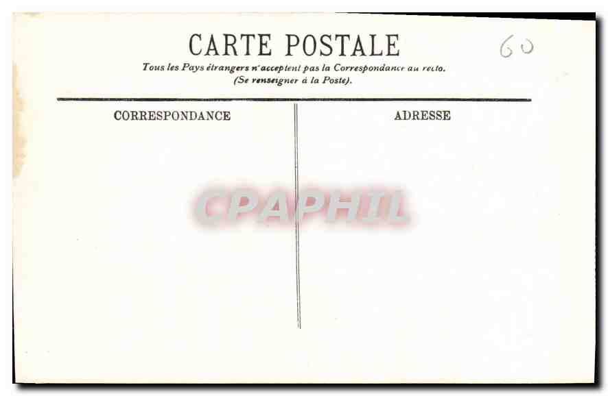 CPA Pierrefonds Le Chateau Les Bains et l'Hotel des Bains  — Rückseite
