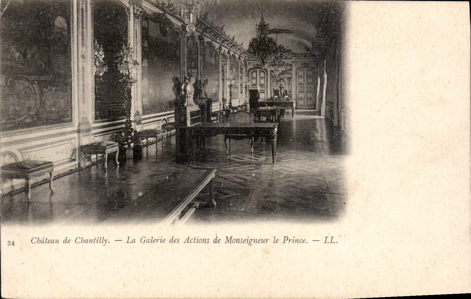 CPA Chateau de Chantilly La Galerie des Actions de Monseigneur le Prince 