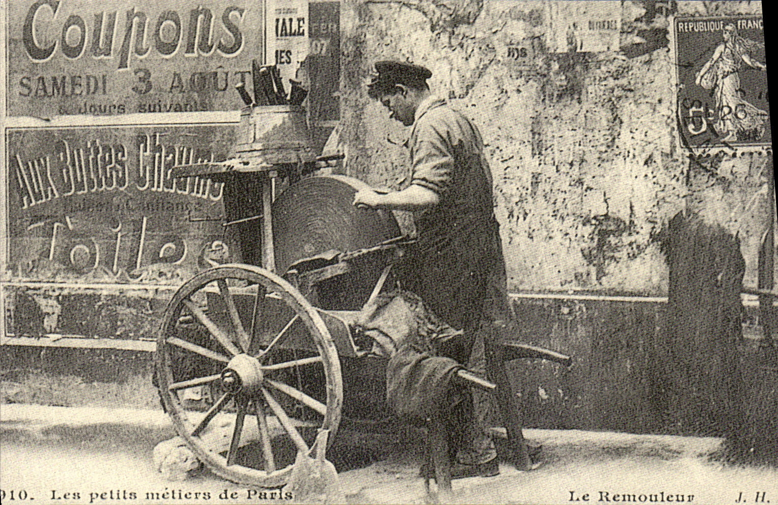 REPRO Les petits metiers de Paris Le remouleur 