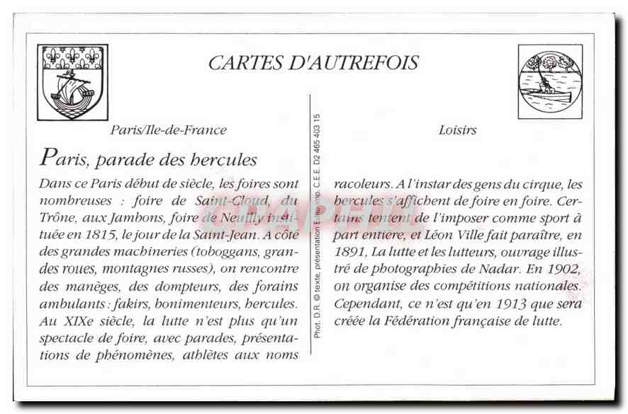 REPRO Fete Foraine La Parade  — Verso