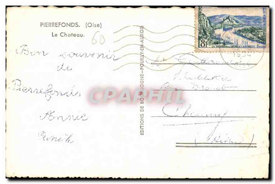Château de Pierrefonds — Oise — Éditions de Boulogne-en-Auxois — Rückseite